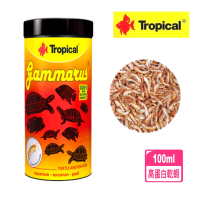 【Tropical 德比克】高蛋白乾蝦飼料 100ml 烏龜全蝦飼料/小瓶裝100ml(兩棲爬蟲與肉食性魚隻皆適用)