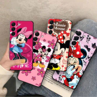 Phone Case for Samsung Note 20 S23 S22 S21 Ultra Galaxy S20 FE S10 S10E Silicone Cases Fashion Smile Minnie Mouse