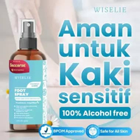 Wiselie Foot Mist Organik Sanitizer Spray Deodorant Penghilang Bau Kaki Efektif Spray Bau Sepatu den