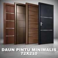 DAUN PINTU MINIMALIS 72x210 CM DOUBLE TEAKWOOD / NYATOH / SUNGKAI #187