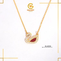 KALUNG EMAS DEWASA WANITA MODEL SWAN POENIA GOLD EMAS ASLI KADAR 8K (375) & 16K (700) KL4224 - GALER