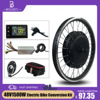 48V1500W Electric Bicycle Conversion Kit Wheel Hub Motor 20”24”26”27.5”28”29Inch700C Front Fork 100mm /Rear Dropout 135-142mm