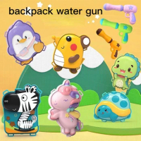 Summer Swimming Pool Beach Backpack Water Guns Party Spray Gun Cartoon Animals Water Fighting Toy High-Capacity Children's Gift