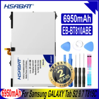 HSABAT EB-BT810ABE /ABA 6950mAh Battery for Samsung GALAXY Tab S2 9.7 T815C SM-T815 T815 SM-T810 SM-T817A S2 T813 T819C Batterie