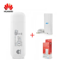 Unlocked Huawei E8372 E8372h-153 + 4G antenna dual TS9 connector 150Mbps 4G LTE USB modem Mobile WiFi dongle car wifi