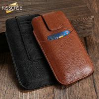 KISSCASE Universal Belt Phone Case For iPhone 6 7 8 Plus Cases For Samsung Galaxy S6 S7 Edge Belt Leather Case For Xiaomi Mi6 5