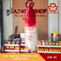 Klir (Merah) Thinwall Cup 60 ml Pack/Klir (Merah) Thinwall Cup Puding 100 ml Pack/Klir (Merah) Thinw