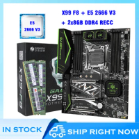 HUANANZHI F8 X99 Motherboard Set with Intel XEON E5 2666 V3 2x8GB DDR4 2400 REG ECC Memory Combo Kit Set