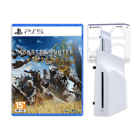 PS5 Slim / Pro數位版主機 專用 Ultra HD Blu-ray 光碟機 (日版) +PS5魔物獵人荒野實體光碟