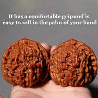 2Pcs Natural Wenwan Walnut Handball Grip Ball Palm Massage Gadget Men's Plate Playing With P3B0