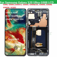 OLED LCD For Samsung Galaxy S20 Ultra G988F G9880 LCD Display Screen Digitizer Assembly With Frame for samsung s20 ultra lcd