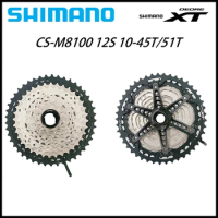 SHIMANO DEORE XT CS M8100 12 Speed 12S 10-51T 10-45T MTB Mountain Bike Bicycle Cassette Sprocket CS-M8100 Bike Parts 12v