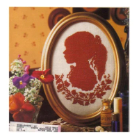 Cross Stitch Kit Magazine style Figure Plain color Silhouette Simple 18CT 14CT 11CT can be Customized Printed Fabric Handmade