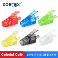 ZoeRax Colorful RJ45 CAT6 Strain Relief Boots Connector for Standard CAT6 Ethernet Cable LAN Cable C