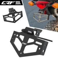 CRF300L Motorcycle License Plate Bracket Holder with Lamp For Honda CRF 300L ABS CRF300L Rally 2021 2020 2023 CRF300L RALLY ABS