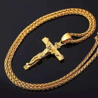 Cross Necklace Women Fashion Tiny Cross Pendant Necklace Accessories St Benedict San Benito Mama Mar