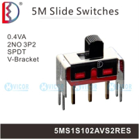 5MS1S102AVS2RES 3P2 Slide switch with bracket terminal DAILYWELL 0.4VA