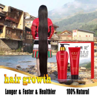 350ml+ 220ml Rice Hair Growth Shampoo Conditioner Anti Hair Loss Fast Grow Activate Scalp Natural Hair Care for Men Women