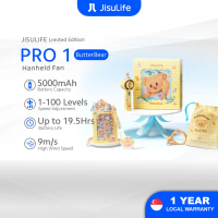 [JISULIFE X ButterBear]Handheld Fan Pro 1 Strong Wind 100 Level Adjustment LED Display 5000mAh Long 