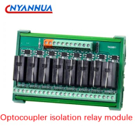 Din Rail Optocoupler Isolation Relay Module Single Chip Microcomputer Output Control Board DC12V24V