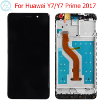 Y7 2017 Display For Huawei Y7 Prime 2017 LCD With Frame 5.5" Huawei Y7 Pro 2017 TRT-L21 TRT-LX1 Display Touch Screen