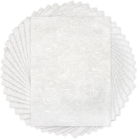 Benvo 50 Sheets A4 Natural Mulberry Paper Visible Plant Fibers Rice Paper Printable Decoupage Tissue