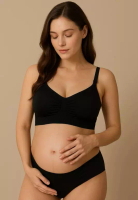 Kiss & Tell Grace Nursing Push Up Bra in Black Maternity Bra