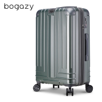 Bogazy 迷宮迴廊 29吋菱格紋可加大行李箱(靜謐綠)