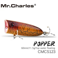 Mr.Charles Popper CMCS123 Fishing Lure 60mm/11.5g Floating Top Water Popper Lure Fishing for salt water