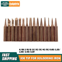 15Pcs 900M-T Copper Soldering Iron Tip Electronic Welding Soldering Iron Tips Set Soldering Tip Welding Supplies BGA Rework Tool