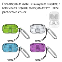 Transparent Case for Samsung Galaxy Buds 2 for Samsung Galaxy Buds Pro for Galaxy Buds Live Earbuds Cover with Lanyard
