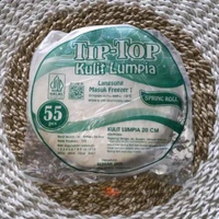(Hanya kiriman Jawa) Kulit Lumpia Spring Roll Tip Top 20cm Isi 55 Lembar Dimsum Siomay Gyoza Pangsit