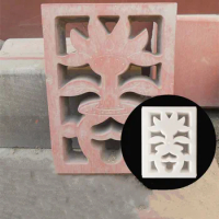 Cement Window Flower Brick Mould Making Garden Decoration Mold 3D Carving Anti-Slip Concrete Plastic Paving Molds 45x30x7cm