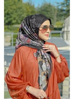 Buttonscarves Wonderland Series Voile Square Hijab Caviar