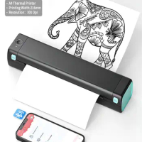 Phomemo M08F Wireless Tattoo Transfer Stencil Printer Tattoo Transfer Thermal Copier Machine Compatible with Smartphone &amp; PC