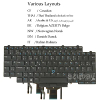 Backlit Laptop Keyboard For Dell Latitude E5450 5450 E5470 E7450 E7470 5480 5488 5490 5491 5495 7480 7490 CF THAI AR BE NW DN IT