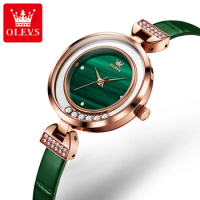 OLEVS 5540 Fashion Quartz Watch Gift Round-dial Stainless Steel Watchband