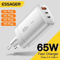 Essager 65W GaN USB Type C Charger QC4.0 PD3.0 Fast Charger For Xiaomi iPhone 13 12 Huawei Redmi Laptop Mobile Phones Charger