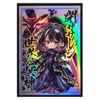 63x90mm 50PCS Holographic Sleeves YUGIOH Card Sleeves Illustration Anime Protector Card Cover for Board Games Trading Cards