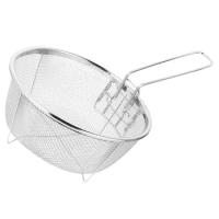 Stainless Steel Frying Basket Fryer Mesh Air for with Folding Handle Deep Baskets
