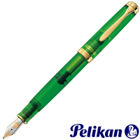 Pelikan 百利金 M800 18K 2023限量復刻 綠色透明示範鋼筆(送原廠4001大瓶裝墨水&amp;手提袋)