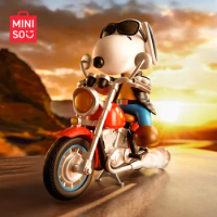 MINISO Blind Box Snoopy and Motorcycle Series Model Animation Peripheral Children's Toys Birthday Gift Trendy Ornaments Classic