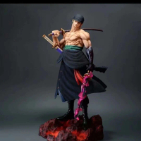 One Piece Phiên bản cao cấp [Mô hình Zoro cực ngầu cầm dao] Mô hình tượng nhỏ trang trí với hai đầu 