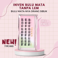 《TANPA LEM》H003 Bulu Mata Palsu Tanpa Lem Premium Doll Eye Look FREE PINSET / Tweezer hasil natural 