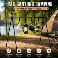 PEGAR Rak Gantung Camping Lipat Foldable Hanging Rack Aluminium Alloy HG-104 untuk Peralatan Masak O