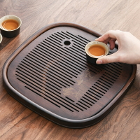 竹製茶盤家用中式儲水幹泡盤功夫茶具托盤簡易茶海輕奢現代小茶盤