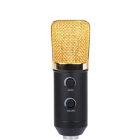 Cardioid Condenser Studio XLR Microphone with Bracket, Clip, USB Condenser Microphone, Volume Control for Recording on Computer