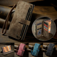 Luxury Leather Wallet Case For Samsung Galaxy S8 S9 S10 Plus S20 FE S21 S22 S23 fe S24 Ultra Plus Note10 Note 20 Ultra Cover