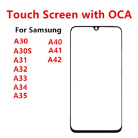 Touch Screen For Samsung Galaxy A30 A30S A31 A32 A33 A34 A35 A40 A41 A42 4G 5G Out Glass LCD Front Panel Lens With OCA Glue