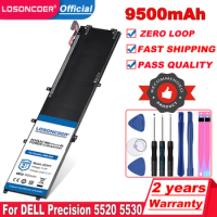 LOSONCOER 6GTPY 9500mAh Laptop Battery for DELL Precision 5520 5530 for DELL XPS 15 9570 9560 Series Notebook Batteries